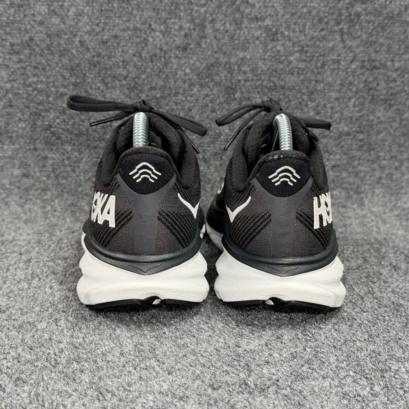 Hoka Clifton 9 Running Shoes Women's Size 8.5 Black White Athletic Run Training - Picture 6 of 13